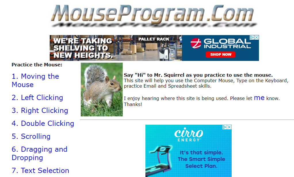 Mouse clicks